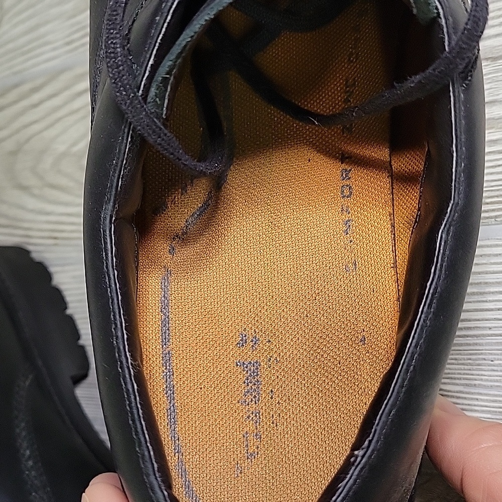 Timberland Black Leather lace Up Oxford Shoes Mens Size 12 - Picture 13 of 14